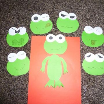 Kinderlernspiel Emotionen mit Frosch selbst basteln Schritt 12