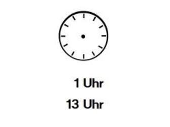 Uhrzeiger eintragen: Ein Uhr