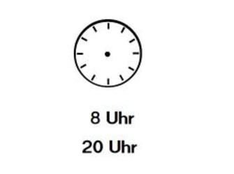 Uhrzeiger eintragen: Zwanzig Uhr