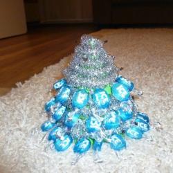 Tannenbaum aus ICE Bonbons selbst basteln Schritt 14