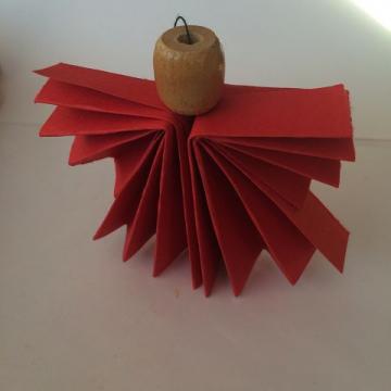 Weihnachtsengel aus Papier basteln Schritt 14