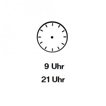 Uhrzeiger eintragen: Neun Uhr