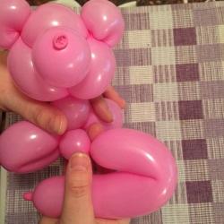 Teddybär aus Modellierballons basteln Schritt 11