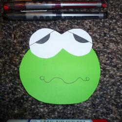 Kinderlernspiel Emotionen mit Frosch selbst basteln Schritt 6