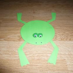 Frosch aus CD basteln Schritt 10