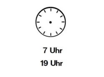 Uhrzeiger eintragen: Sieben Uhr