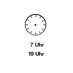 Uhrzeiger eintragen: Sieben Uhr