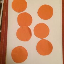 Orange aus Papier basteln Schritt 7